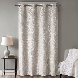 SunSmart Mirage Knitted 50 X 95 Grommet Top 100% Blackout Curtain Panel